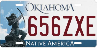 OK license plate 656ZXE
