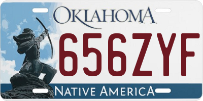 OK license plate 656ZYF