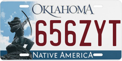 OK license plate 656ZYT