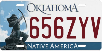 OK license plate 656ZYV