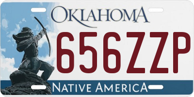 OK license plate 656ZZP