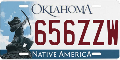 OK license plate 656ZZW