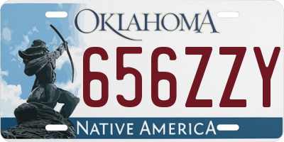 OK license plate 656ZZY