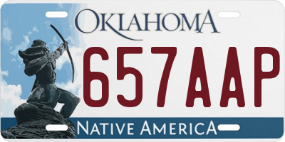 OK license plate 657AAP