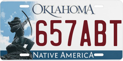 OK license plate 657ABT