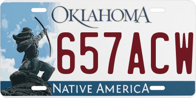 OK license plate 657ACW
