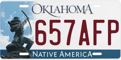 OK license plate 657AFP