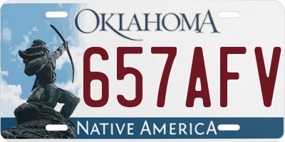OK license plate 657AFV