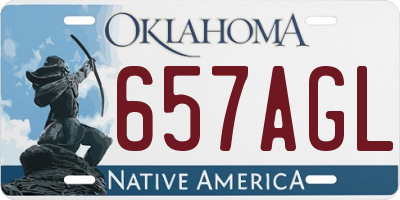 OK license plate 657AGL