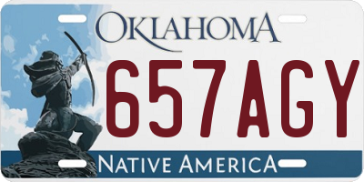OK license plate 657AGY