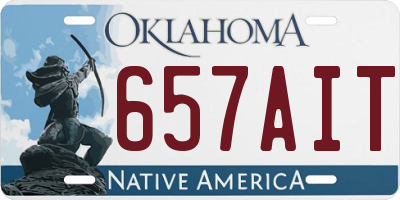 OK license plate 657AIT