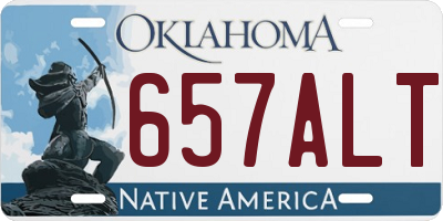 OK license plate 657ALT