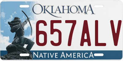 OK license plate 657ALV