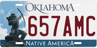 OK license plate 657AMC