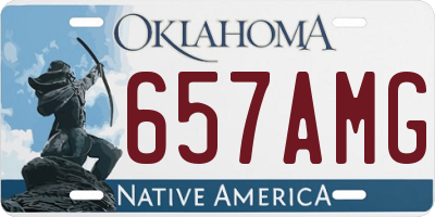 OK license plate 657AMG