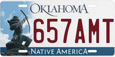OK license plate 657AMT