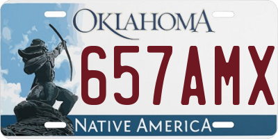 OK license plate 657AMX