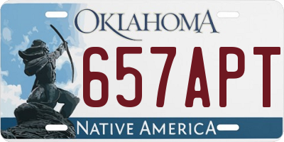 OK license plate 657APT