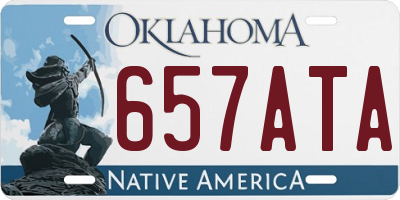 OK license plate 657ATA