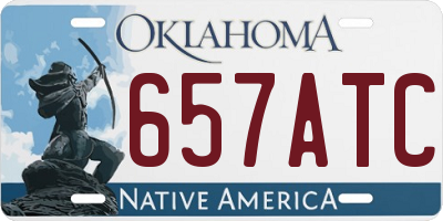OK license plate 657ATC