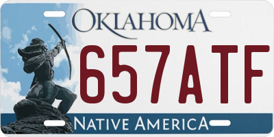 OK license plate 657ATF