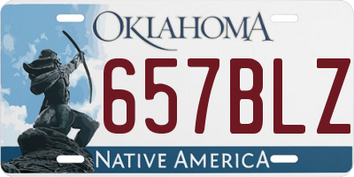 OK license plate 657BLZ
