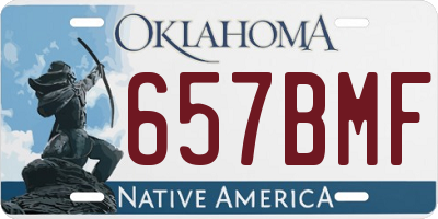 OK license plate 657BMF