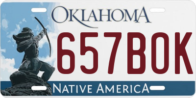 OK license plate 657BOK