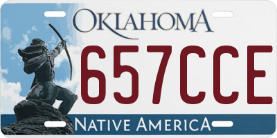 OK license plate 657CCE