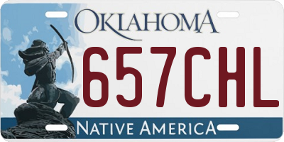 OK license plate 657CHL