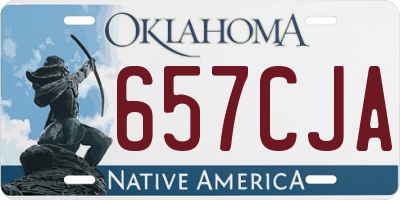 OK license plate 657CJA