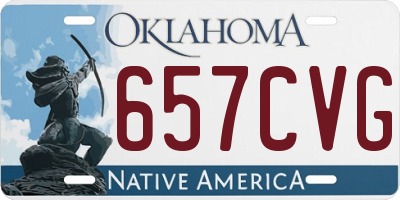 OK license plate 657CVG