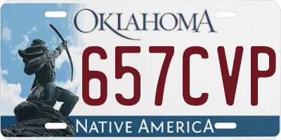 OK license plate 657CVP