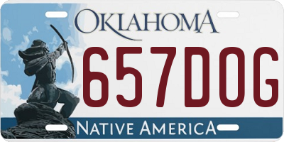 OK license plate 657DOG