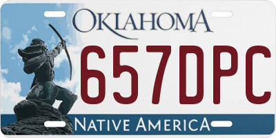OK license plate 657DPC