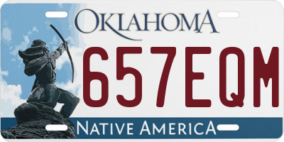 OK license plate 657EQM