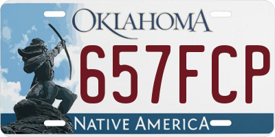 OK license plate 657FCP