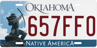OK license plate 657FFO