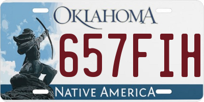 OK license plate 657FIH