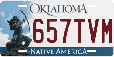 OK license plate 657TVM