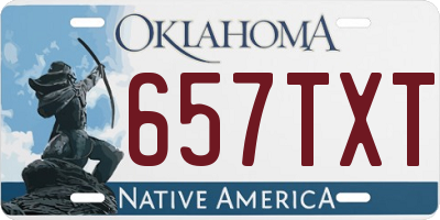 OK license plate 657TXT