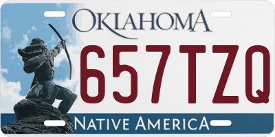 OK license plate 657TZQ