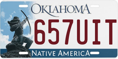 OK license plate 657UIT