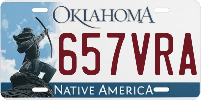 OK license plate 657VRA