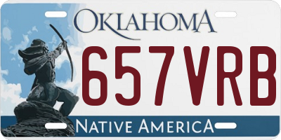 OK license plate 657VRB