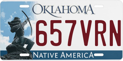 OK license plate 657VRN
