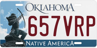 OK license plate 657VRP