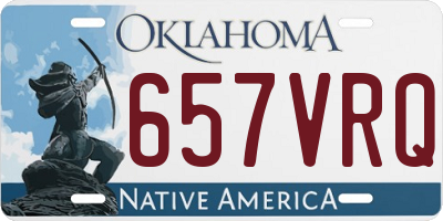 OK license plate 657VRQ