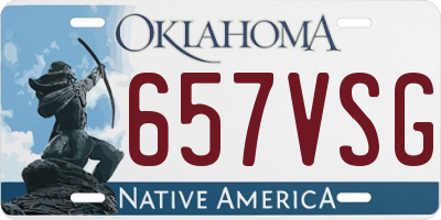 OK license plate 657VSG