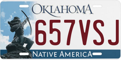 OK license plate 657VSJ